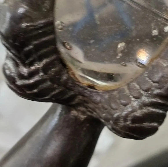 Antique Dragon-Claw Crystal Ball Cane Rare Mystic Walking Stick - Picture 14 of 16